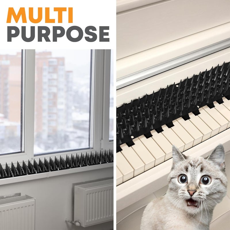 Petfolio 32 Pack Scat Mat For Cats - 13.3 x 3.3 Inch Cat Spike Mat With 1 Inch Spike Is A Perfect Pet Training Mat For Cat Repellent Indoor & Outdoor To Deter Cats, Dogs & Other Animals For All Seasons (Black) - Image 5